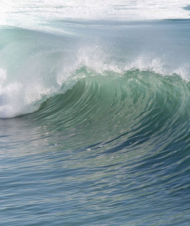 ocean wave curling